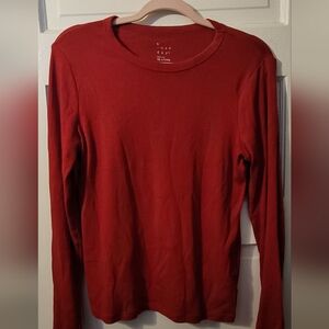 A New Day Red Long Sleeve Top